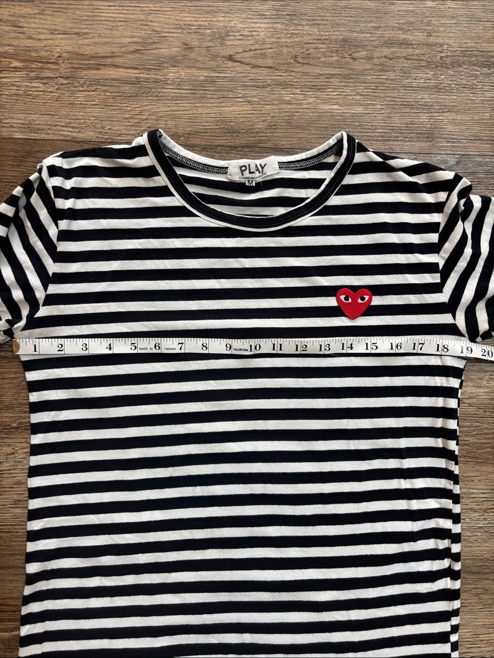 Comme des Garçons Play Striped Long-Sleeved T-Shirt Women's Size Medium - Picture 9 of 11
